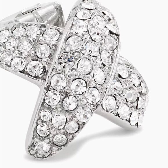 Women’s Kenneth J Lane rhodium plated crystal earrings NWT - Picture 2 of 6